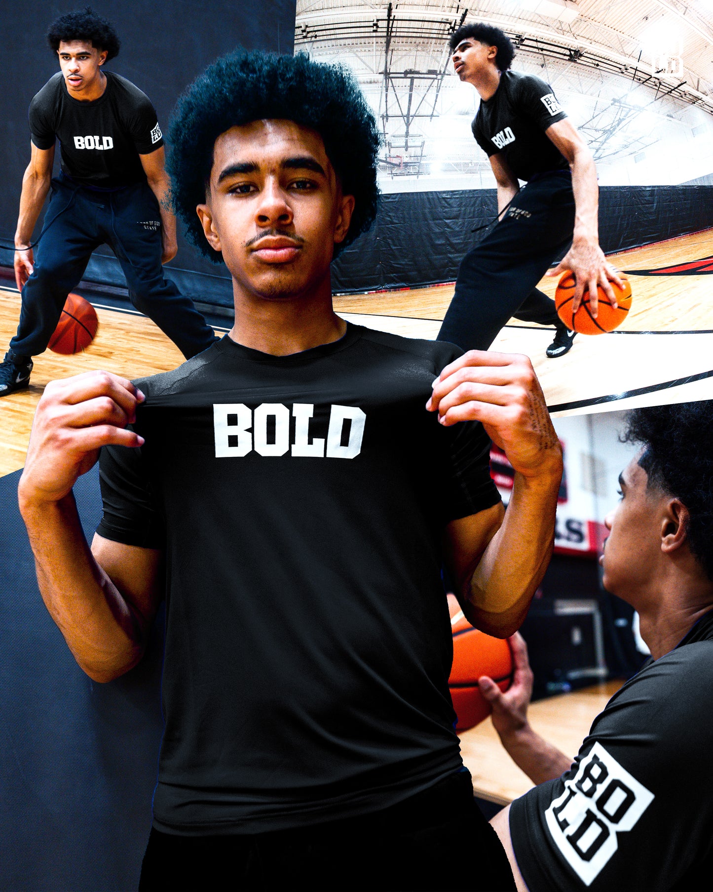Bold Black Compression Tee