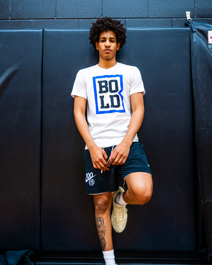 Bold White Logo Tee