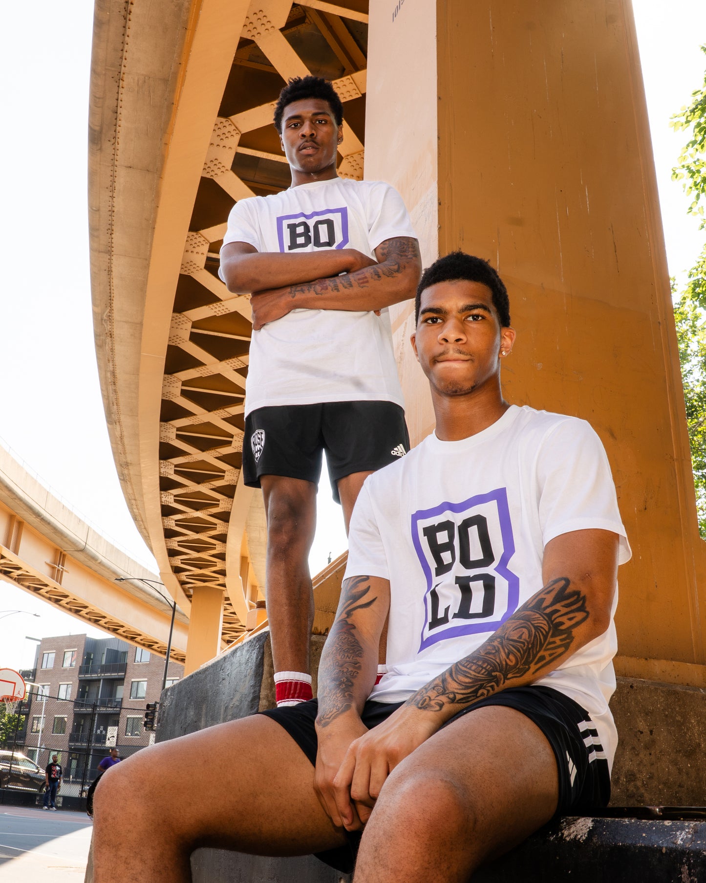 Bold White Logo Tee