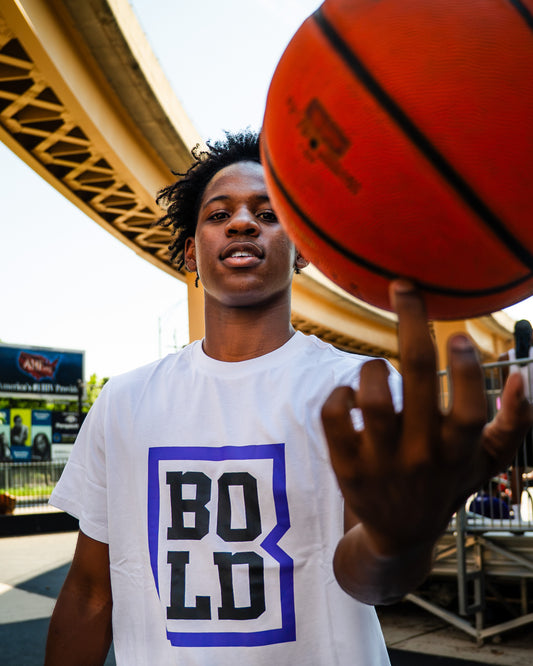Bold White Logo Tee