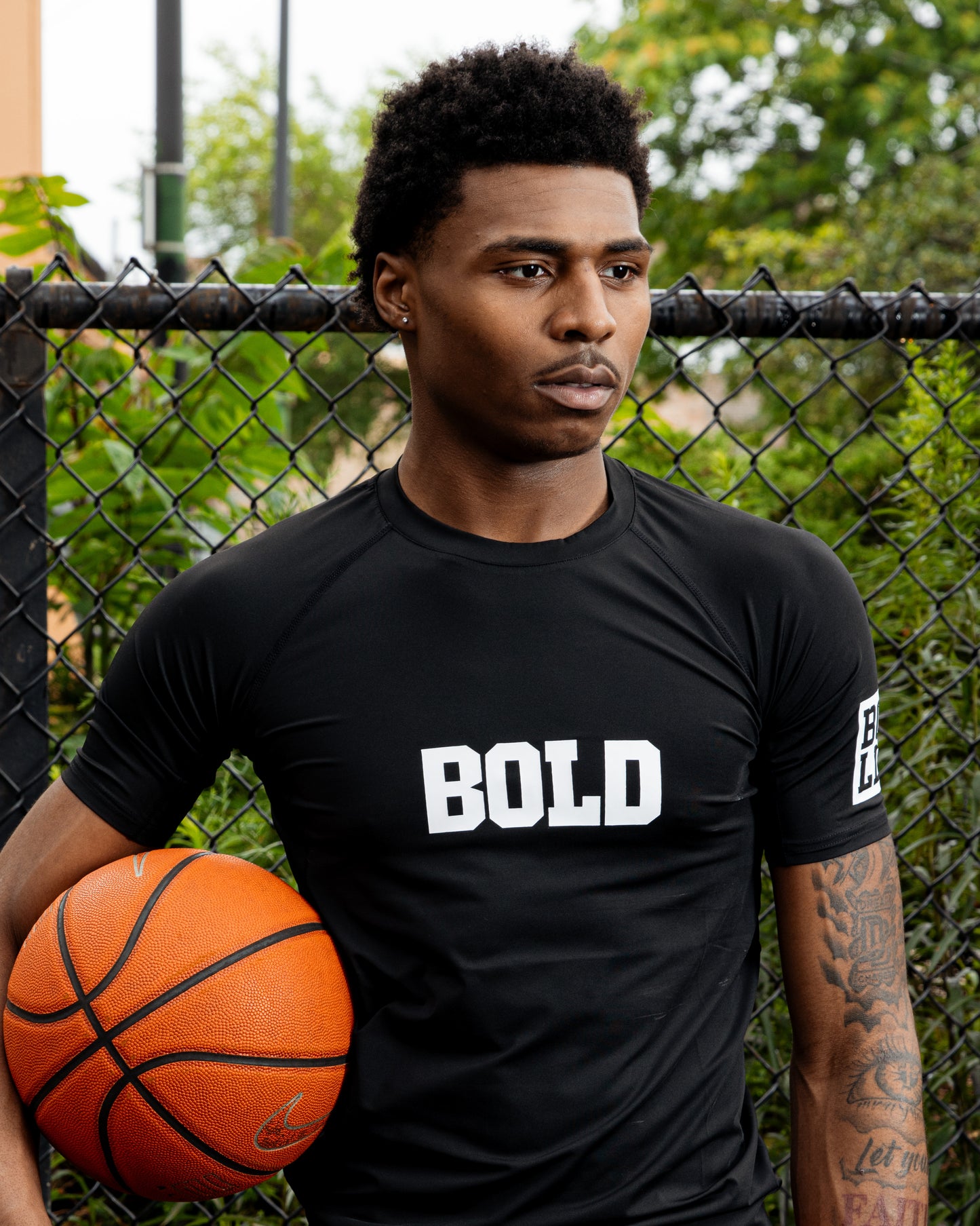 Bold Black Compression Tee